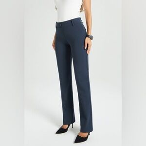 NWT Betabrand DPYP™ Dress Yoga Pants Navy Ponte Large Petite Straight Leg Travel